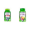 Vitafuze Extra síla Biotin Gummy Vitamíny, Berry Ochucené, 5000 mcg Biotin Vitamíny, America '& Omega-3 Gummy Vitamíny, Berry Lemonade Ochucené, Heart Health Vitamíny (1)