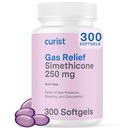 Curist Gas Relief Simethicone 250 mg Softgels (300 Počet) - Stravovací Relief, Bloating Relief & Anti Flatulence Plynové pilulky pro dospělé pomáhá plyn a Bloating Relief (300 Soft Gels)