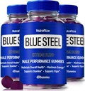 (3 Pack) Blue Steel Gummy pro muže, Denní výživa na zvýšení důvěry a celkové zdraví, Všechny přírodní doplněk k podpoře špičkové výkonnosti, Oficiální Muž Gummy, BlueSteel Recenze (180 Gummies)