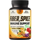 27in1 Příplatek za vlákna a koření - Kombinace s organickým Psyliem, Celým Apple, Elderberry & More - Podpůrné mood, Tělo a imunita - 90 Kapsle pro 1 měsíc