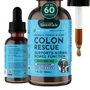 Zvířecí Essentials Colon Rescue for Dogs & Cats - Zácpa Relief, Stool Softener s klouzavou Elm, Marshmallow Root, Licorice Root - 1 Fl Oz