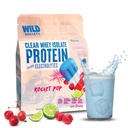 WILD SOCIETY - Clear Whey Protein + Electrolytes - Refreshing Whey Protein Isolate Powder - 20g Protein, 0 Add Sugar, GMO-Free, Natural Flavors & Colors - Rocket Pop, 16 oz