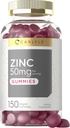 Carlyle Zinek 50mg gumové 124; 150 Počet 124; Vegan, Non- GMO a gluten Free Formule 124; Citrát zinečnatý doplněk stravy