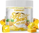 Železo měkké žvýkací dodatek s vitaminem C 124; Ananas ochucený CLAS124; gluten zdarma CLAS124; Železný dodatek pro ženy muži a děti CLAS124; 60 Počet CLAS124; 2 Měsíční dodávky