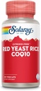 SOLARAY Red Yeast Rice Plus CoQ-10 & No-Flush Niacin Vitamin B-3, Zdravé srdce a kardiovaskulární podpora, Non-ozářený & Citrinin zdarma, 60 denní záruka vrácení peněz, 60 Služeb, 60 VegCaps