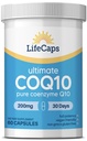 LifeCaps CoQ10 200mg - Ultra CoQ10 - Ultra vysoké absorpční Q10 doplňky - 60 Počet