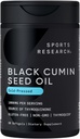 Sports Research Black Seed Oil 1000mg Oil 124; Cold Pressed Nigella Sativa Oil s 3% Thymoquinone Oil 124; Non- GMO, gluten- Free Supplement - 60 Tekuté ponožky pro dospělé