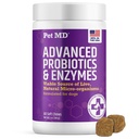 Pet MD Probiotika a enzymy pro psy - Gut Health Chews with Prebiotics - Digestive Aid for Dogs with Upset Stomach, Diarhea, Concurrency, or Gas - Functional Probiotics for Dogs - 60 ct