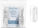 PureCaps USA - Prázdný Vegetarian Vegan Pullulan Pill Kapsle Velikost 00 Př