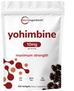 Dvojitá síla Yohimbine doplňky pro muže a ženy, 10mg per Serving, 300 Softgels, Yohimbine HCL s panenskou slunečnicový olej pro lepší absorpci, podporuje výrobu energie, africký syrový