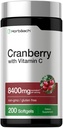 Horbäach Cranberry pilulky pro ženy a muže 124; 8400mg Clothes 124; 200 Softgels Cotten124; Extract dodatek s vitaminem C Cotten124; Non- GMO, gluten zdarma
