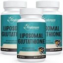 2400 MG Lipozomální Glutathione Softgels, Max Absorpce, Active Form L- Glutathione Reduced (GSH), s Hyaluronic acid, Resveratrol, Master Antioxidants for Detox, Brain, Imunitation System, 180 Softgels