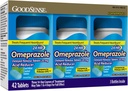 GoodSense Omeprazol Zpožděné uvolnění potahované tablety 20 mg, chladná mincovna, léčba časté srdeční pálení, kyselý reduktor, Heartburn medicína, 42 Počet