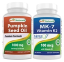 Pumpkin Seed Oil 1000 mg & Vitamin K2 (MK7) s D3