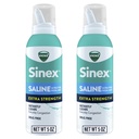 VICKS Sinex Saline Extra Strength Nasal Spray, 3X Koncentrované * Droga zdarma Ultra Fine Mist, Nepřetržitě čistí Mucus, Ultra Kongestion rychle, bezpečné pro denní použití, 5 OZ x 2