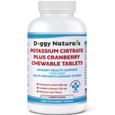 Citrát draselný Plus Cranberry dodatek pro psy (100 tablet) - Močový Trakt Support- Pomáhá deter Formation of Calcium Oxalate Stones - Deters Blinder & Ledviny kameny (Made in U.S.A)