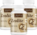 Zeolit Detox Kapsle, Organic Activated Charcoal, Bentonit Clay, 1-2 µm Cloptilolit, Maximální absorpce, Gut Játra Detox Čistota celé tělo pro ženy, 270 Kapsle