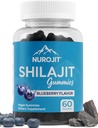 Shilajit Gummies, Blueberry Flavor, Himalayan Extract, Lab Tested, Non-GMO, Gluten Free, Vegan Friendly, Messs-Free Alternative to Resin, Jednoduchý doplněk k denní rutiny, 60 Vegan Gummies