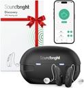 Discovery Bluetooth Sluchové pomůcky pro seniory s funkcí telefonního hovoru a hudby, dobíjecí, pohodlné, přijímací-in-Canal (typ RIC)