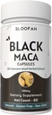Black Maca Kapsle 500mg insulinum 124; 10: 1 Extract Powder 124; Koncentrovaný bylinný dodatek 124; Non- GMO, gluten- Free, Maca kořenový extrakt 124; Premium Herbal Nutrition (60 Počet (balení po 1))