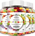 4 balení Omega 3 6 9 Gummies Vegan jedlé medvědí bonbóny, non-GMO, nízký cukr