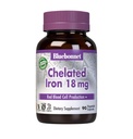 Bluebonnet Nutrition Chelated Iron 18 mg - non-constipating Iron - Soy- Free, gluten- Free, Non-GMO, Kosher Certified, Dairy- Free, Vegan - 90 Zeleninové kapsle, 90 Služeb