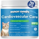 Cardio Chews for Cats - Pokročilá kardiovaskulární péče - Podpora srdečního zdraví a cirkulace s lososovým olejem, taurií, CoQ10 & Více - Doplněk pro optimální srdeční funkce (Losos)
