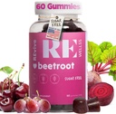 Řepné kořenové gumy s extraktem z grapefruitového semínka doplňky energie I Supplementary bez obsahu oxidu dusnatého pro muže a ženy I Celkové zdraví a krevní tlak Podpora I 60 Gummies - Cherry Flavor