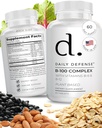 B Komplexní vitaminy pro muže a ženy B-100 Komplex s vitaminem B-6, vitaminem B-12, thiamin, & Více - Energetické doplňky na bázi rostlin pro imunitní a kognitivní podporu - 60 tablet