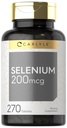 Carlyle Selenium dodatek 124; 200 mcg colum124; 270 Tablet colum124; Vegetarian, Non- GMO, a gluten bez vzorce