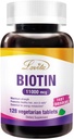 LOVITA Maximální síla 11,000mcg Biotin: Fast- Disolving, Vegetarian Tablety - Snadno absorbované, gluten & Dairy- Free, 128 Vegan- Friendly Tablety