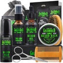 Beard Kit Beard Grooming Kit w / Beard Wash / Shampool Beard Oil Balm Brush Comb Scissor Bag e-Book Christmas Stocking Stuffers dárky nápady pro muže ho táta přítel manžel mens