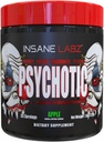 Šílený Labz Psychotic, High Stimulant Pre Workout Powder, Extreme Lasting Energy, Focus and Endurance with Beta Alanin, Creatine Monohydrát DMAE, 35 Srvgs (Apple)