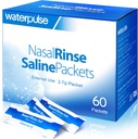 Vodní pulz 60 Nasal Rinse Packets, Efektivní Neti Pot Salt Packets, Nasal Rinse Salt Packets Individuálně zabalené - Pohodlné řešení pro sinusitida, alergie a studená úleva