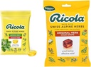 Ricola Sugar Free Lemon Mint Bylinné Kašel Suppressant Throat Drops, 105ct Bag & Original Natural Herb Cough Suppressant Throat Drops, 45 Kapky, Boj Coughs Přirozeně