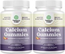 Natures Craft High Absorpce vápníkové gumy s vitamínem D3 - Delicious vápník gumy pro dospělé - Žvýkací a vitamín D dodatek pro zdraví kostí a imunitní podporu želatiny zdarma 60ct (2 balení)