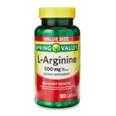 Generické Spring Valley L 'Arginine Amino Heart Health Dodatek Kapsle, 500mg, Velikost hodnoty, 100 Počet + 1 Mini Pill Container (Style & Color Varies)