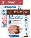 Prolon Longevity Plant Based Protein Powder 124; Muscle Syntéza & Opravy, Zdravé stárnutí, Zvyšování výkonnosti 124; Vitamíny, gluten Free, Amino Acids PHAR124; 25g proteinu PHAR124; Čokoláda a Berry, 24 Packets
