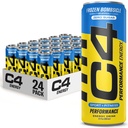 C4 Energy Drink 12oz (balení po 24) - zmrazené Bombbicle - Cukr zdarma Pre Workout Performance Drink bez umělé barvy nebo barviva