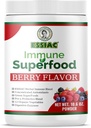 Essiac SuperFood for Immunication Support 10.6 oz OZ 124; 12 Organic Greens, Concentrated Antioxidants, Pre and Probiotics Credi124; Vegan, Dairy Free, Gluten Free OF 124; Non- GMO, No Add Sugar