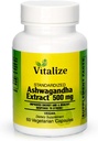 Vitalize - Ashwagandha Extract CLAS124; Zlepšuje energie CLAS124; Superb Cortisol Manager CLAS124; Vegan CLAS124; Dietní dodatek CLAS124; 60 Ashwagandha Kapsle CLAS124; Ashwagandha 500mg CLAS124; Non-GMO CLAS124; Gluten Free