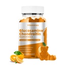 Glukosamine Chondroitin Gummies s MSM & Elderberry Extra Strength - Společná podpora, Antioxidační Imunitní Supplement pro dospělé, Muži a ženy Minerály, koenzym Q10, DHA - 60 Orange Gummies