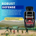 Doplněk pro imunitní podporu - 10- in-1 s Echinaceou, bezinky, česnek, kurkuma se zinkem, vitamin C, E, B6 & L-glutamin, 4.8 Milion CFU Probiotic pro dospělé