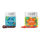OLLY Goodbye Stress and Hello Happy Gummy Starter Pack Bundle, Keep Calm, Mood Support, 42 a 60 Count