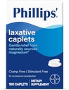 Phillips 'Laxative Caplet, S přirozeně sourced Magnesium dodatek pro jemnou úlevu od příležitostné zácpy, křeč a stimulant zdarma Laxativa, 100 Caplet