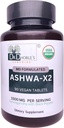 Ashwa X2, Md Reproducated Vegan Tablety s přírodními přísadami & Black Pepper, které zvyšují biologickou dostupnost, 1500mg, No Extract, USDA Organic