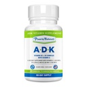 Power By Naturals ADK Vitamin Supplement - Vysoká potence směsi VIT A D3 K2 Vitamin 5000 iu - Podpora kostí, srdce a imunitního zdraví - 60 Kapsle (2 Měsíční zásoba)