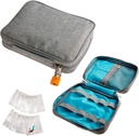 Smooth Trip Medicine Storage Bag and Medication Bottle Organizer - Slash- Resistent Medical Travel Bag with Food Study Reuse Pill Pouches - Slim Design Fits in Carryons, Totes and Backpack