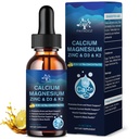 (1 balení) hořčík vápník zink dodatek s vitaminem D3 K2 pro ženy, hořčík Glycinát vegan kapalné kapky pro dospělé Plus L- Theanine Boron Moss extrakt, kosti, spánek a nohy křeče, 1 Fl Oz