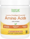 SuperNutriční leucin obohacený esenciální aminokyseliny s L- leucinem, L- lysin, L- threonin a L- isoleucin, bez příchutí, 10.58 oz (300 g)